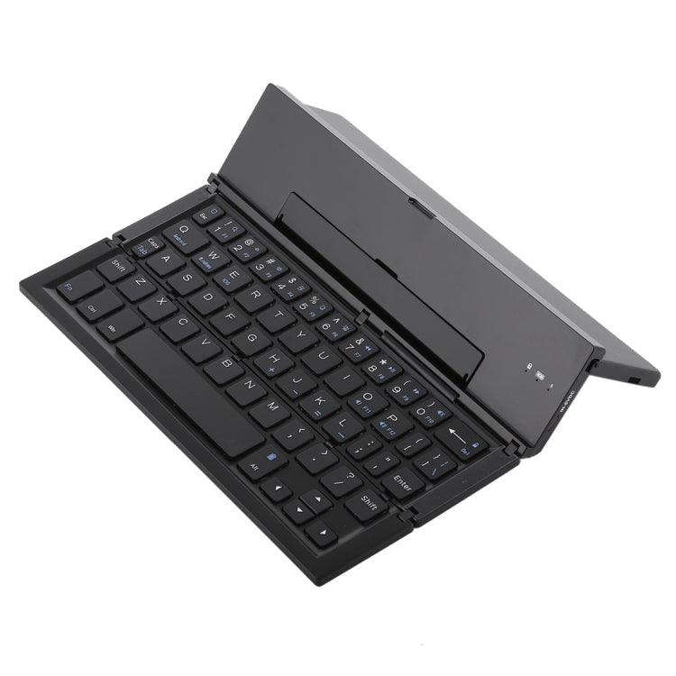 GK608 Ultra-thin Foldable Bluetooth V3.0 Keyboard, Built-in Holder, Support Android / iOS / Windows System (Black)