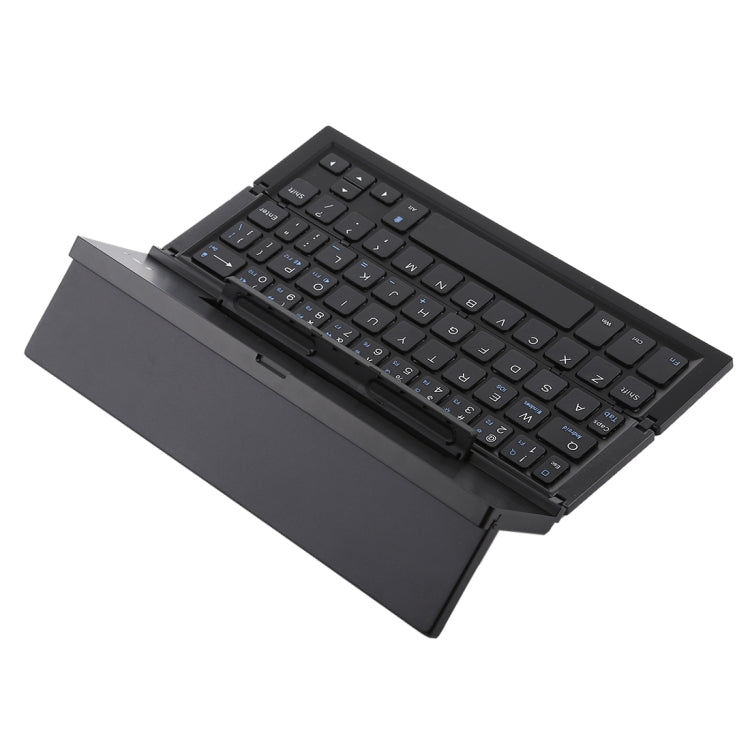 GK608 Ultra-thin Foldable Bluetooth V3.0 Keyboard, Built-in Holder, Support Android / iOS / Windows System (Black)
