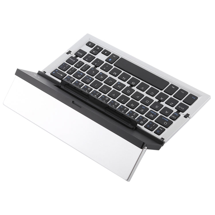 GK608 Ultra-thin Foldable Bluetooth V3.0 Keyboard, Built-in Holder, Support Android / iOS / Windows System (Grey)