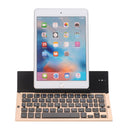 GK608 Ultra-thin Foldable Bluetooth V3.0 Keyboard, Built-in Holder, Support Android / iOS / Windows System(Gold)
