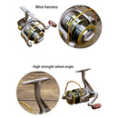 YUMOSHI Full Metal Ball Bearings Rocker Handle Wheel Seat Fishing Spinning Reel