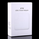 87W USB-C / Type-C Power Adapter with 2m USB Type-C Male to USB Type-C Male Charging Cable, For iPhone, Galaxy, Huawei, Xiaomi, LG, HTC and Other Smart Phones, Rechargeable Devices