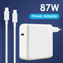 87W USB-C / Type-C Power Adapter with 2m USB Type-C Male to USB Type-C Male Charging Cable, For iPhone, Galaxy, Huawei, Xiaomi, LG, HTC and Other Smart Phones, Rechargeable Devices