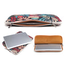 Lisen 13 inch Sleeve Case Colorful Leaves Zipper Briefcase Carrying Bag for Macbook, Samsung, Lenovo, Sony, DELL Alienware, CHUWI, ASUS, HP, 13 inch and Below Laptops(Blue)