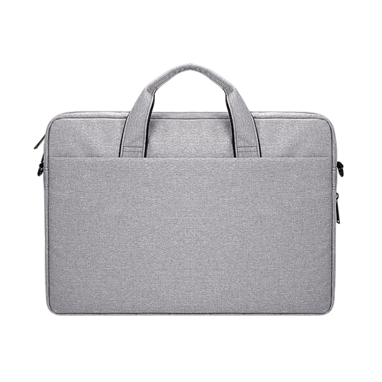 DJ06 Oxford Cloth Waterproof Wear-resistant Portable Expandable Laptop Bag for 14.1 inch Laptops, with Detachable Shoulder Strap(Grey)