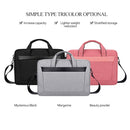 DJ06 Oxford Cloth Waterproof Wear-resistant Portable Expandable Laptop Bag for 15.4 inch Laptops, with Detachable Shoulder Strap(Pink)