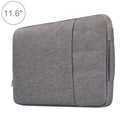 11.6 inch Universal Fashion Soft Laptop Denim Bags Portable Zipper Notebook Laptop Case Pouch for MacBook Air, Lenovo and other Laptops, Size: 32.2x21.8x2cm (Grey)