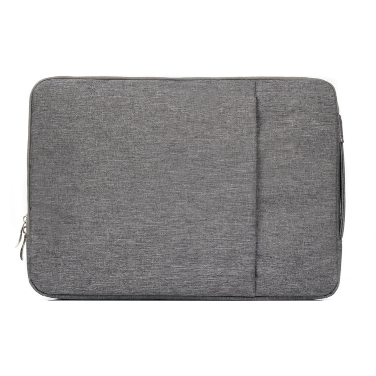 11.6 inch Universal Fashion Soft Laptop Denim Bags Portable Zipper Notebook Laptop Case Pouch for MacBook Air, Lenovo and other Laptops, Size: 32.2x21.8x2cm (Grey)