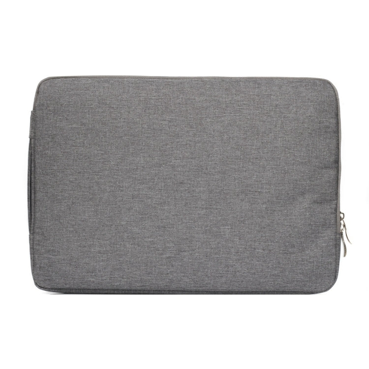 11.6 inch Universal Fashion Soft Laptop Denim Bags Portable Zipper Notebook Laptop Case Pouch for MacBook Air, Lenovo and other Laptops, Size: 32.2x21.8x2cm (Grey)