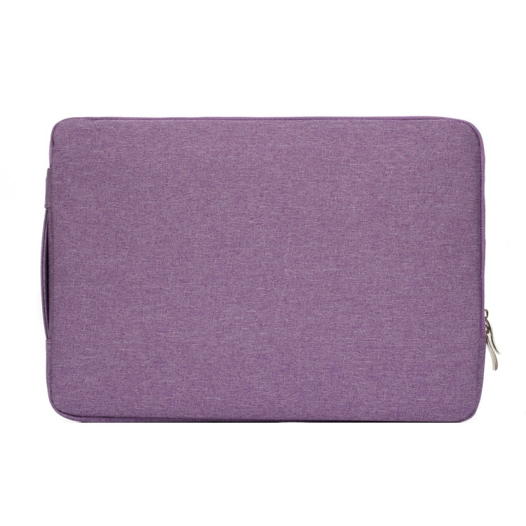 11.6 inch Universal Fashion Soft Laptop Denim Bags Portable Zipper Notebook Laptop Case Pouch for MacBook Air, Lenovo and other Laptops, Size: 32.2x21.8x2cm (Purple)