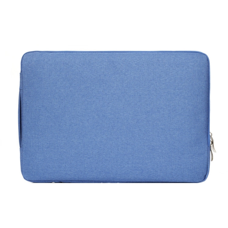 15.4 inch Universal Fashion Soft Laptop Denim Bags Portable Zipper Notebook Laptop Case Pouch for MacBook Air / Pro, Lenovo and other Laptops, Size: 39.2x28.5x2cm(Blue)