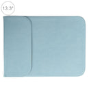 13.3 inch PU + Nylon Laptop Bag Case Sleeve Notebook Carry Bag, For MacBook, Samsung, Xiaomi, Lenovo, Sony, DELL, ASUS, HP(Blue)