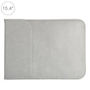 15.4 inch PU + Nylon Laptop Bag Case Sleeve Notebook Carry Bag, For MacBook, Samsung, Xiaomi, Lenovo, Sony, DELL, ASUS, HP (Grey)