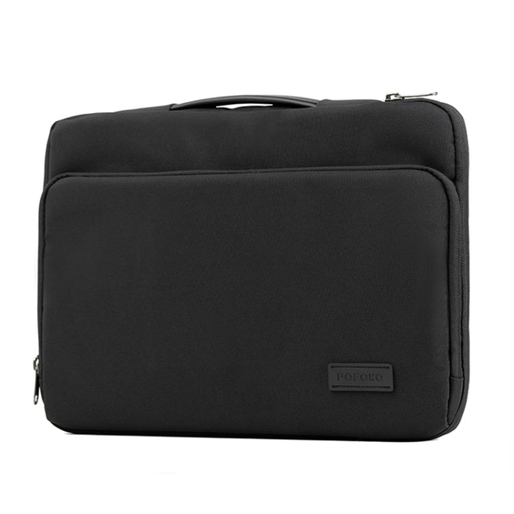POFOKO Functional Wind Series E550 13.3 inch Portable Waterproof Wear-resistant Polyester Laptop Handbag(Black)