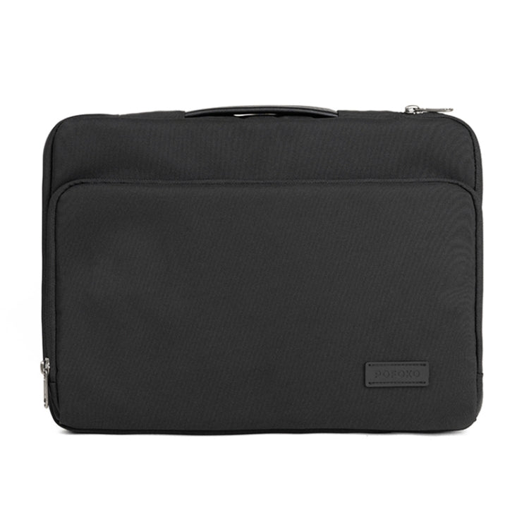 POFOKO Functional Wind Series E550 13.3 inch Portable Waterproof Wear-resistant Polyester Laptop Handbag(Black)