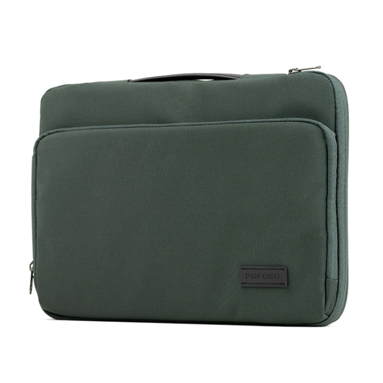 POFOKO Functional Wind Series E550 13.3 inch Portable Waterproof Wear-resistant Polyester Laptop Handbag(Green)