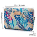 Lisen 11.6 inch Sleeve Case Colorful Leaves Zipper Briefcase Carrying Bag (Grey)