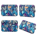 Lisen 11.6 inch Sleeve Case Colorful Leaves Zipper Briefcase Carrying Bag (Blue)