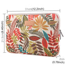 Lisen 11.6 inch Sleeve Case Colorful Leaves Zipper Briefcase Carrying Bag (White)