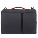 Nylon Waterproof Laptop Handbag Bag for 13-14 inch Laptops with Trunk Trolley Strap (Black)