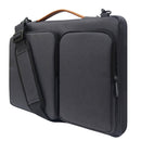 Nylon Waterproof Laptop Handbag Bag for 13-14 inch Laptops with Trunk Trolley Strap (Black)