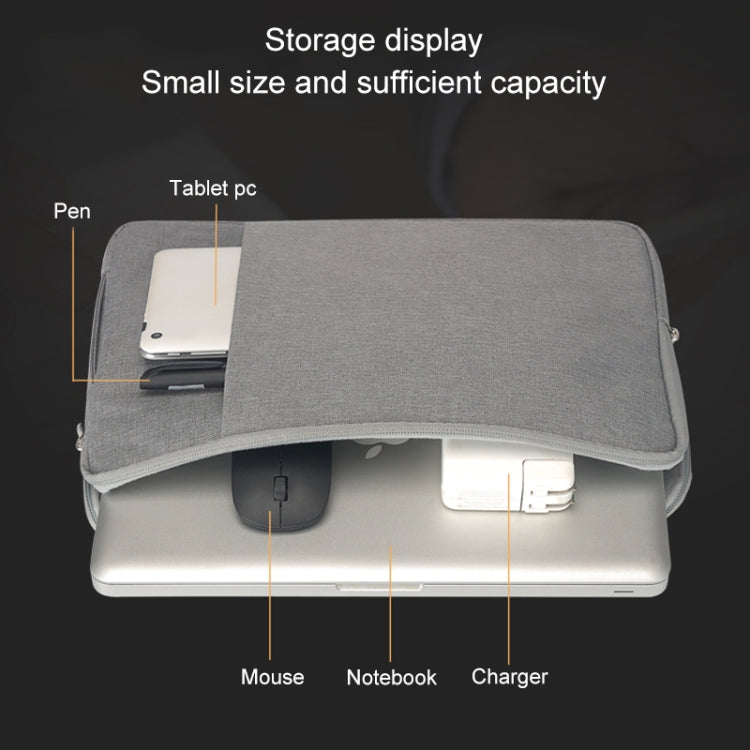 POFOKO C210 14 inch Denim Business Laptop Liner Bag(Grey)