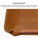 Universal Genuine Leather Business Zipper Laptop Tablet Bag For 15.4 inch and Below(Coffee)