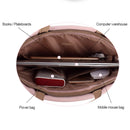 PU Waterproof Laptop Handbag Crossbody Bag for 13.3 inch Laptops(Pink)