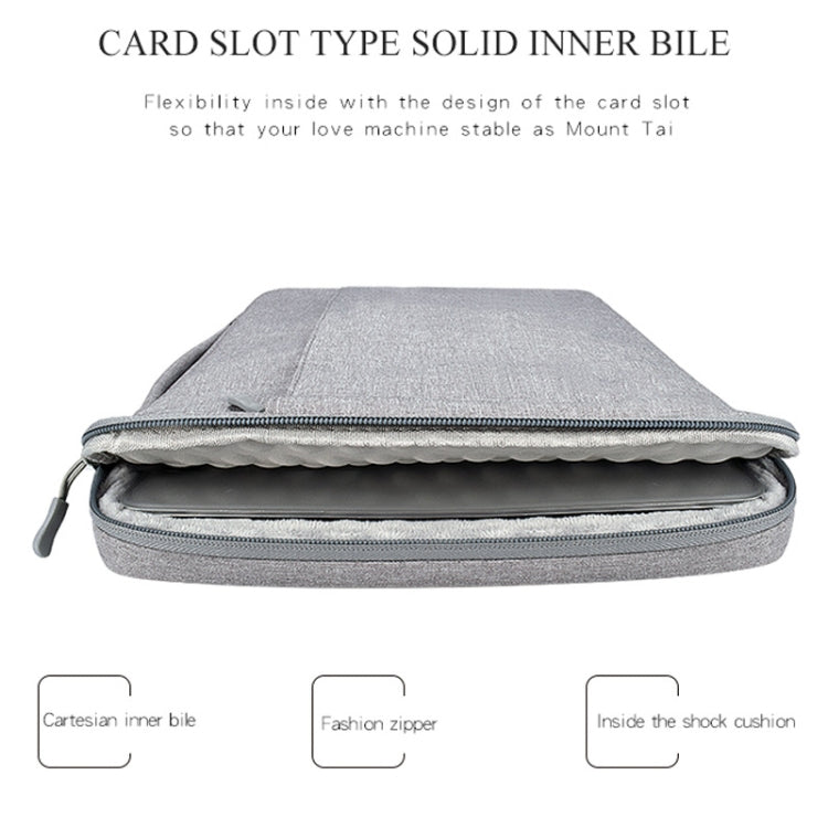 Oxford Cloth Waterproof Laptop Handbag for 15.6 inch Laptops, with Trunk Trolley Strap(Grey)