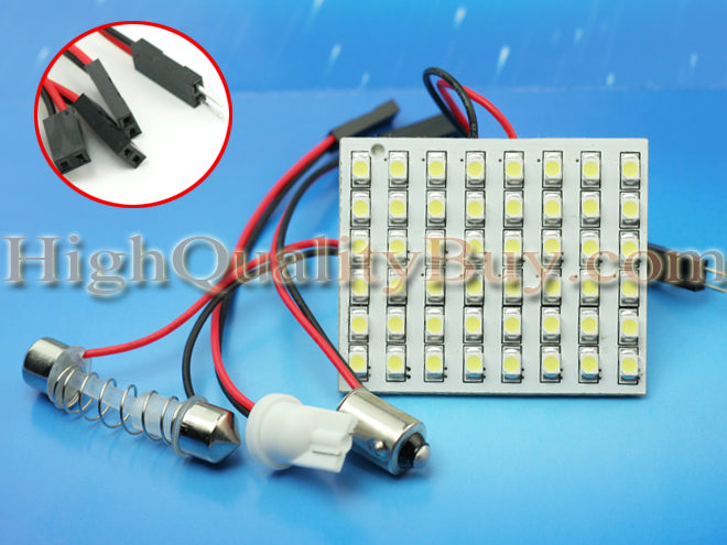 1 set 48 SMD White LED Light Panel T10 Festoon Ba9s Dome 12V High Quality