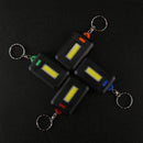 3W White Light COB LED Flashlight , Portable Small Light with Key Chain, Random Color Delivery