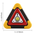 HB-6609 10W Multi-function Portable Triangle Shape Solar Powered COB LED Work Light, 500 LM Outdoor Emergency Warning Light with Holder & Solar Panel for Mountaineering, Mined Underground, Fishing, Repair(White Light)