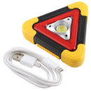 HB-6609 10W Multi-function Portable Triangle Shape Solar Powered COB LED Work Light, 500 LM Outdoor Emergency Warning Light with Holder & Solar Panel for Mountaineering, Mined Underground, Fishing, Repair(White Light)