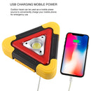 HB-6609 10W Multi-function Portable Triangle Shape Solar Powered COB LED Work Light, 500 LM Outdoor Emergency Warning Light with Holder & Solar Panel for Mountaineering, Mined Underground, Fishing, Repair(White Light)