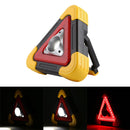 HB-6609 10W Multi-function Portable Triangle Shape Solar Powered COB LED Work Light, 500 LM Outdoor Emergency Warning Light with Holder & Solar Panel for Mountaineering, Mined Underground, Fishing, Repair(White Light)
