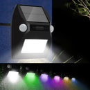 0.8W RGB Dual Head Solar Power Motion Sensor LED Light, 12 LEDs SMD 5050 Outdoor Wall Light with Solar Panel