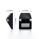 0.8W RGB Dual Head Solar Power Motion Sensor LED Light, 12 LEDs SMD 5050 Outdoor Wall Light with Solar Panel