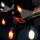 LED Magnetic Clothes Silicone Clip Lamp, CR2032 Button Batteries Powered(Red)