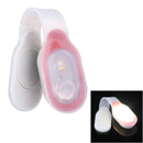 LED Magnetic Clothes Silicone Clip Lamp, CR2032 Button Batteries Powered(Red)