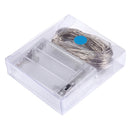 10m IP65 Waterproof Silver Wire String Light, 100 LEDs SMD 06033 x AA Batteries Box Fairy Lamp Decorative Light, DC 5V(Blue Light)