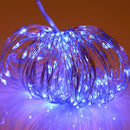 10m IP65 Waterproof Silver Wire String Light, 100 LEDs SMD 06033 x AA Batteries Box Fairy Lamp Decorative Light, DC 5V(Blue Light)