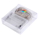 10m IP65 Waterproof Silver Wire String Light, 100 LEDs SMD 06033 x AA Batteries Box Fairy Lamp Decorative Light, DC 5V(Colorful Light)