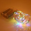 10m IP65 Waterproof Silver Wire String Light, 100 LEDs SMD 06033 x AA Batteries Box Fairy Lamp Decorative Light, DC 5V(Colorful Light)