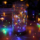 10m IP65 Waterproof Silver Wire String Light, 100 LEDs SMD 06033 x AA Batteries Box Fairy Lamp Decorative Light, DC 5V(Colorful Light)