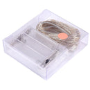 10m IP65 Waterproof Silver Wire String Light, 100 LEDs SMD 06033 x AA Batteries Box Fairy Lamp Decorative Light, DC 5V(Pink Light)