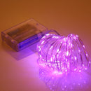 10m IP65 Waterproof Silver Wire String Light, 100 LEDs SMD 06033 x AA Batteries Box Fairy Lamp Decorative Light, DC 5V(Purple Light)