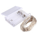 10m IP65 Waterproof Silver Wire String Light, 100 LEDs SMD 06033 x AA Batteries Box Fairy Lamp Decorative Light, DC 5V(Red Light)