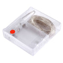 10m IP65 Waterproof Silver Wire String Light, 100 LEDs SMD 06033 x AA Batteries Box Fairy Lamp Decorative Light, DC 5V(Red Light)