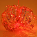 10m IP65 Waterproof Silver Wire String Light, 100 LEDs SMD 06033 x AA Batteries Box Fairy Lamp Decorative Light, DC 5V(Red Light)