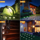 2 PCS 16 LEDs Solar Powered Buried Light Under Ground Lamp IP65 Waterproof Outdoor Garden Street Light (White Light)